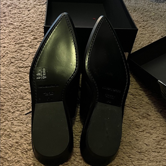 NWT Ann Demeulemeester Black River Lace-Up Mules SZ 37.5 - Picture 8 of 8